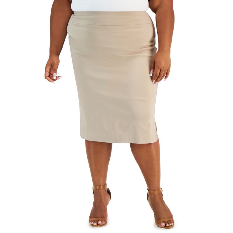 Alfani Plus Size Pull On Pencil Skirt